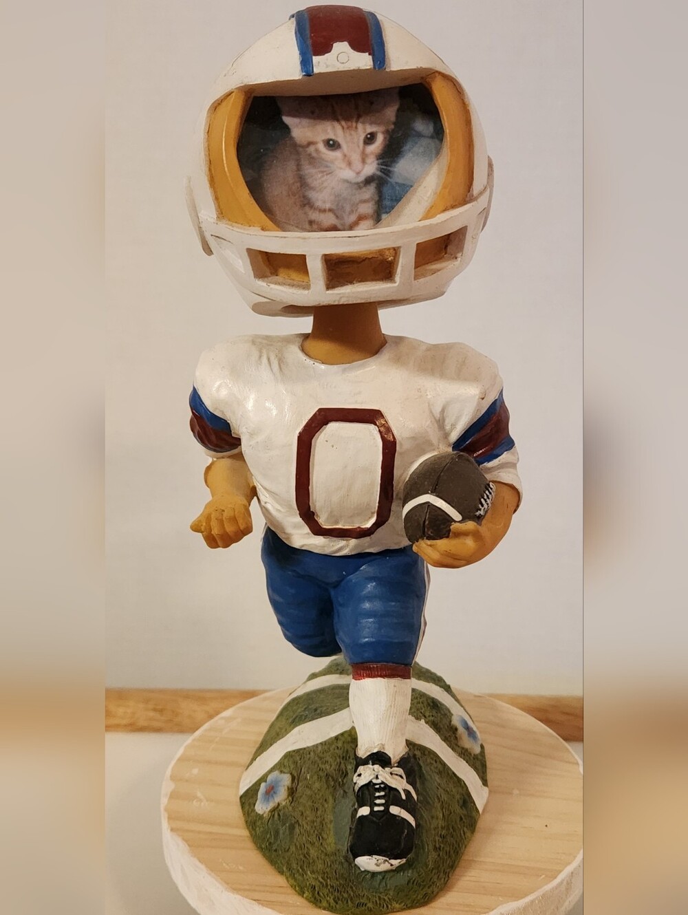 Vintage Melannco Meet The Bobbingheads Football Player Bobblehead Photo Frame 8"